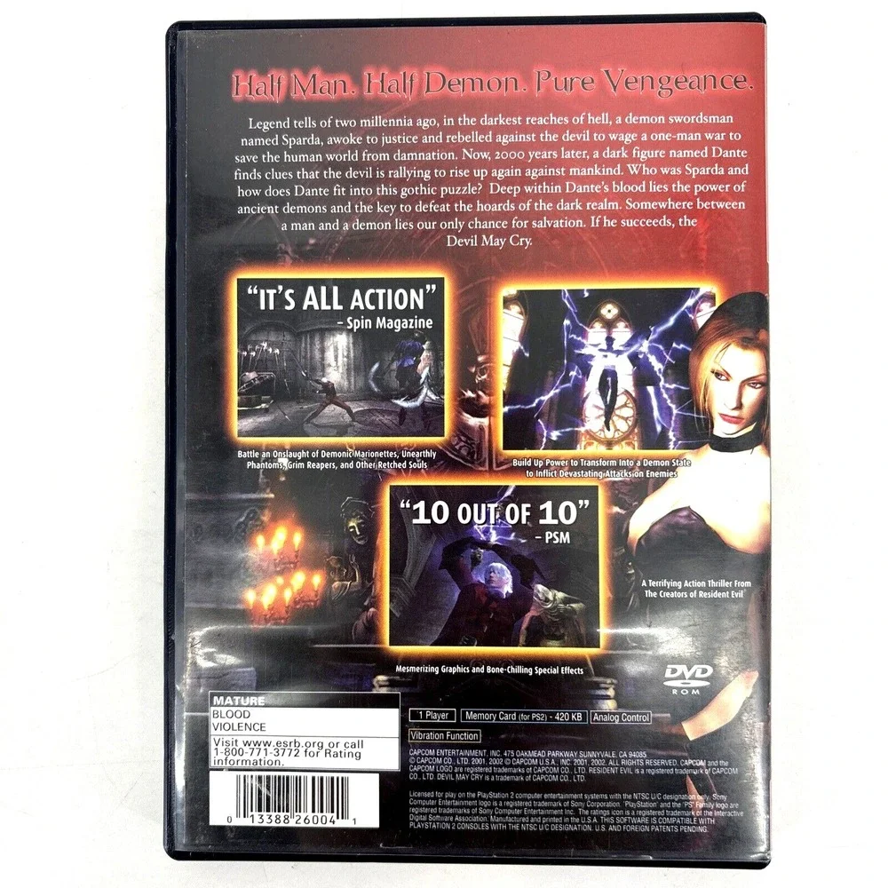 Devil May Cry - Sony PlayStation 2, Complete w/ Manual‎